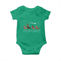 Dachshund Christmas Baby Onesie Funny Weiner Dog Lovers Its The Most Wienderful Time - Wonder Print Shop