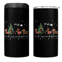 Dachshund Christmas 4 in 1 Can Cooler Tumbler Funny Weiner Dog Lovers Its The Most Wienderful Time - Wonder Print Shop