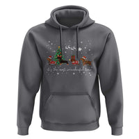 Dachshund Christmas Hoodie Funny Weiner Dog Lovers Its The Most Wienderful Time - Wonder Print Shop