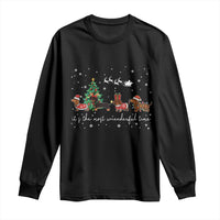 Dachshund Christmas Long Sleeve Shirt Funny Weiner Dog Lovers Its The Most Wienderful Time - Wonder Print Shop