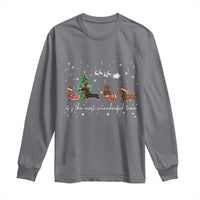 Dachshund Christmas Long Sleeve Shirt Funny Weiner Dog Lovers Its The Most Wienderful Time - Wonder Print Shop