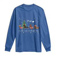 Dachshund Christmas Long Sleeve Shirt Funny Weiner Dog Lovers Its The Most Wienderful Time - Wonder Print Shop