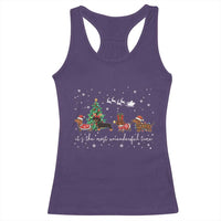 Dachshund Christmas Racerback Tank Top Funny Weiner Dog Lovers Its The Most Wienderful Time - Wonder Print Shop