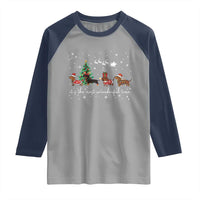 Dachshund Christmas Raglan Shirt Funny Weiner Dog Lovers Its The Most Wienderful Time - Wonder Print Shop