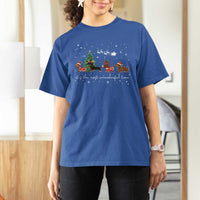 Dachshund Christmas T Shirt For Women Funny Weiner Dog Lovers Its The Most Wienderful Time - Wonder Print Shop