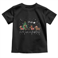 Dachshund Christmas Toddler T Shirt Funny Weiner Dog Lovers Its The Most Wienderful Time - Wonder Print Shop
