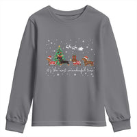 Dachshund Christmas Youth Sweatshirt Funny Weiner Dog Lovers Its The Most Wienderful Time - Wonder Print Shop
