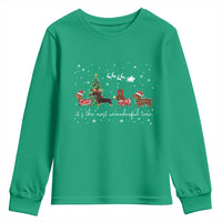 Dachshund Christmas Youth Sweatshirt Funny Weiner Dog Lovers Its The Most Wienderful Time - Wonder Print Shop