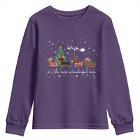Dachshund Christmas Youth Sweatshirt Funny Weiner Dog Lovers Its The Most Wienderful Time - Wonder Print Shop