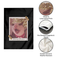 Meowy Christmas Garden Flag Funny Cat Lovers Xmas Vintage Photo - Wonder Print Shop