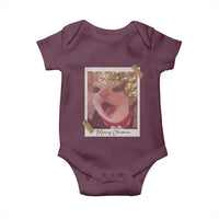 Meowy Christmas Baby Onesie Funny Cat Lovers Xmas Vintage Photo - Wonder Print Shop