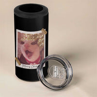 Meowy Christmas 4 in 1 Can Cooler Tumbler Funny Cat Lovers Xmas Vintage Photo - Wonder Print Shop