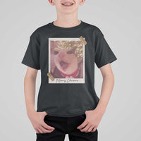 Meowy Christmas T Shirt For Kid Funny Cat Lovers Xmas Vintage Photo - Wonder Print Shop