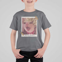 Meowy Christmas T Shirt For Kid Funny Cat Lovers Xmas Vintage Photo - Wonder Print Shop