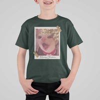 Meowy Christmas T Shirt For Kid Funny Cat Lovers Xmas Vintage Photo - Wonder Print Shop