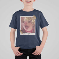 Meowy Christmas T Shirt For Kid Funny Cat Lovers Xmas Vintage Photo - Wonder Print Shop