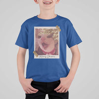 Meowy Christmas T Shirt For Kid Funny Cat Lovers Xmas Vintage Photo - Wonder Print Shop