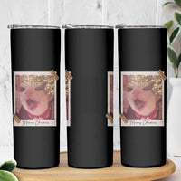 Meowy Christmas Skinny Tumbler Funny Cat Lovers Xmas Vintage Photo - Wonder Print Shop