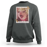 Meowy Christmas Sweatshirt Funny Cat Lovers Xmas Vintage Photo - Wonder Print Shop