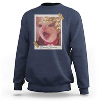 Meowy Christmas Sweatshirt Funny Cat Lovers Xmas Vintage Photo - Wonder Print Shop