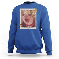 Meowy Christmas Sweatshirt Funny Cat Lovers Xmas Vintage Photo - Wonder Print Shop