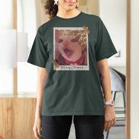 Meowy Christmas T Shirt For Women Funny Cat Lovers Xmas Vintage Photo - Wonder Print Shop