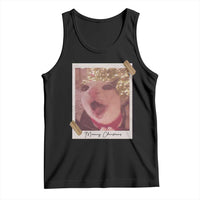 Meowy Christmas Tank Top Funny Cat Lovers Xmas Vintage Photo - Wonder Print Shop