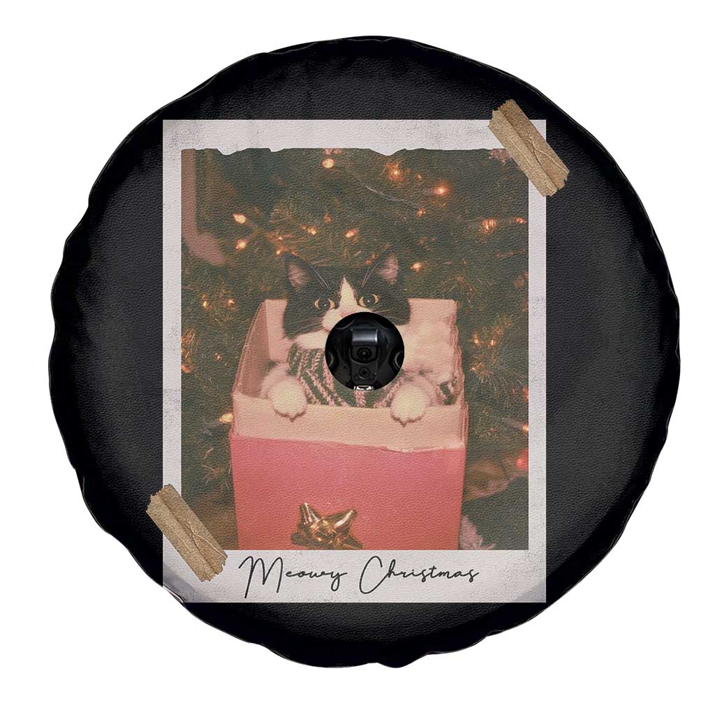 Meowy Christmas Spare Tire Cover Cute Cat Lovers Xmas Retro Vintage Photo - Wonder Print Shop