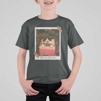 Meowy Christmas T Shirt For Kid Cute Cat Lovers Xmas Retro Vintage Photo - Wonder Print Shop