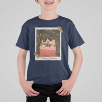 Meowy Christmas T Shirt For Kid Cute Cat Lovers Xmas Retro Vintage Photo - Wonder Print Shop