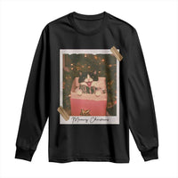 Meowy Christmas Long Sleeve Shirt Cute Cat Lovers Xmas Retro Vintage Photo - Wonder Print Shop