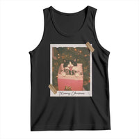 Meowy Christmas Tank Top Cute Cat Lovers Xmas Retro Vintage Photo - Wonder Print Shop