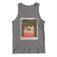 Meowy Christmas Tank Top Cute Cat Lovers Xmas Retro Vintage Photo - Wonder Print Shop