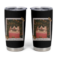Meowy Christmas Tumbler Cup Cute Cat Lovers Xmas Retro Vintage Photo - Wonder Print Shop