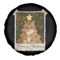 Meowy Christmas Spare Tire Cover Funny Cat Xmas Tree Retro Vintage Photo - Wonder Print Shop
