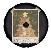 Meowy Christmas Spare Tire Cover Funny Cat Xmas Tree Retro Vintage Photo - Wonder Print Shop