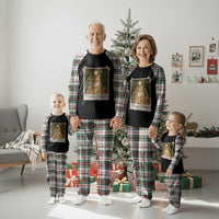 Meowy Christmas Plaid Pajama Set Funny Cat Xmas Tree Retro Vintage Photo - Wonder Print Shop