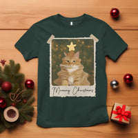 Meowy Christmas T Shirt Funny Cat Xmas Tree Retro Vintage Photo - Wonder Print Shop