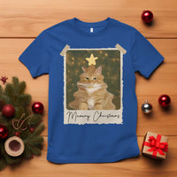 Meowy Christmas T Shirt Funny Cat Xmas Tree Retro Vintage Photo - Wonder Print Shop