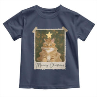 Meowy Christmas Toddler T Shirt Funny Cat Xmas Tree Retro Vintage Photo - Wonder Print Shop