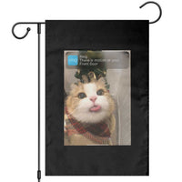 Funny Cat Christmas Garden Flag Ring There is Motion at Your Front Door Meme Xmas Tree - Wonder Print Shop