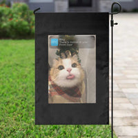 Funny Cat Christmas Garden Flag Ring There is Motion at Your Front Door Meme Xmas Tree - Wonder Print Shop