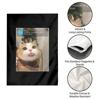Funny Cat Christmas Garden Flag Ring There is Motion at Your Front Door Meme Xmas Tree - Wonder Print Shop