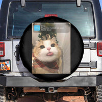 Funny Cat Christmas Spare Tire Cover Ring There is Motion at Your Front Door Meme Xmas Tree - Wonder Print Shop