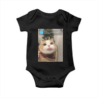 Funny Cat Christmas Baby Onesie Ring There is Motion at Your Front Door Meme Xmas Tree - Wonder Print Shop