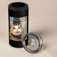 Funny Cat Christmas 4 in 1 Can Cooler Tumbler Ring There is Motion at Your Front Door Meme Xmas Tree - Wonder Print Shop