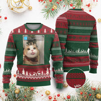 Funny Cat Xmas Ugly Christmas Sweater Ring There is Motion at Your Front Door Meme Xmas Tree - Wonder Print Shop