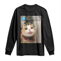 Funny Cat Christmas Long Sleeve Shirt Ring There is Motion at Your Front Door Meme Xmas Tree - Wonder Print Shop