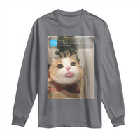 Funny Cat Christmas Long Sleeve Shirt Ring There is Motion at Your Front Door Meme Xmas Tree - Wonder Print Shop