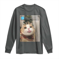 Funny Cat Christmas Long Sleeve Shirt Ring There is Motion at Your Front Door Meme Xmas Tree - Wonder Print Shop